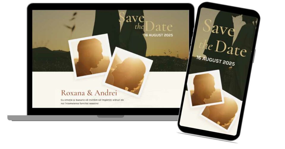 Invitație Nuntă Website "Golden Field"