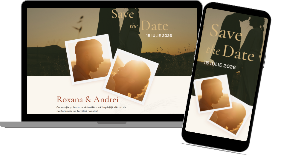 Invitație Nuntă Website "Golden Field"