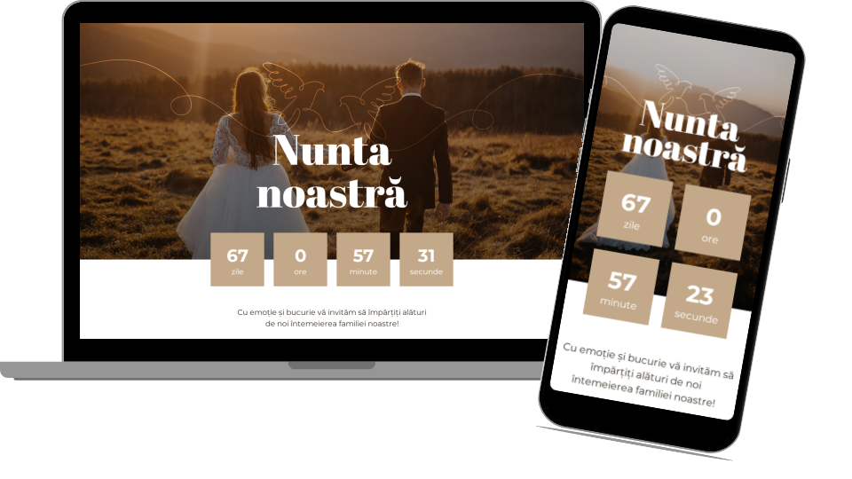 Invitație Nuntă Website "Nature Elegance"