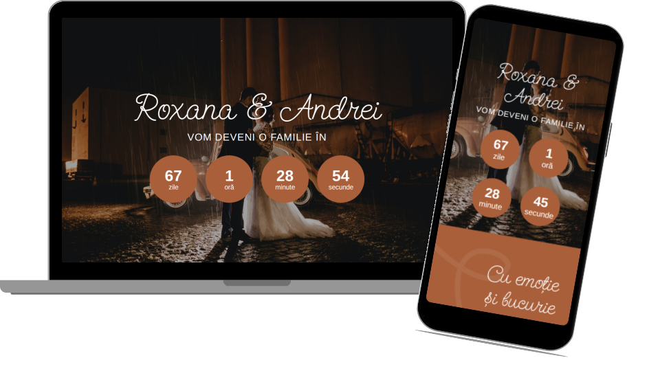 Invitație Nuntă Website "Autumn Whispers"