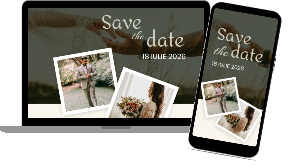 Invitație Nuntă Website "Chic Harmony"