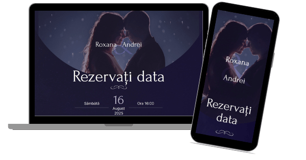 Invitație Nuntă Website "Moonlight Sky"